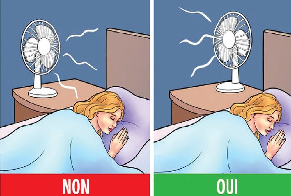 Dormir avec un ventilateur est très dangereux pour la santé